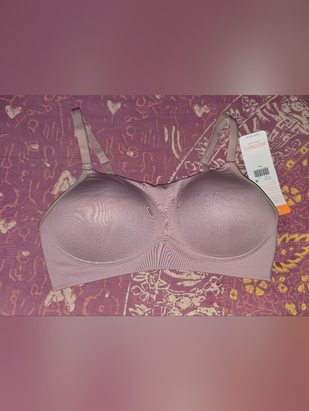 Warner’s Simply Perfect Light Lift Wireless Bra 36C Mauve Smoothing Comfort